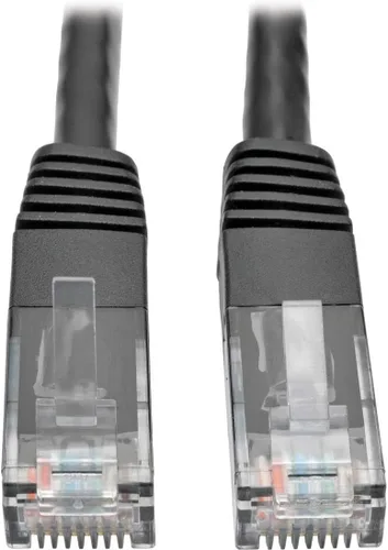 Vista 5 de Tripp Lite Cable de conexión moldeado Gigabit Cat6 Cat5e RJ45 M/M 550MHz Gris