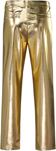 Vista 3 de Boyland Pantalones de traje de pierna recta para hombre, estilo casual, para discoteca