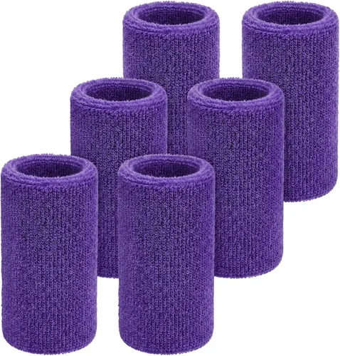 Vista 22 de WILLBOND Bandas de sudor de muñeca de 6 pulgadas para hombres y mujeres, elásticas, atléticas, largas, absorbentes, para baloncesto, tenis, correr