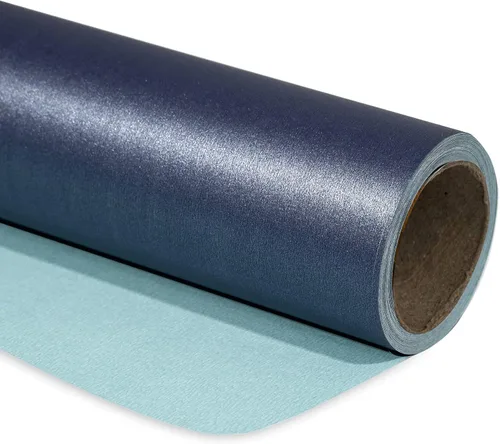 Vista 29 de RUSPEPA Papel de regalo negro mate, color liso perlado, papel lustre perfecto para bodas, cumpleaños, Navidad, baby shower, 17 pulgadas x 32.8 pies