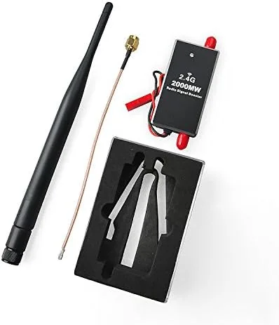 Vista 2 de FPV 2.4G 2W 2000mW Mini amplificador de señal de radio módulo amplificador compatible para DJI Phantom RC transmisor FPV extender rango