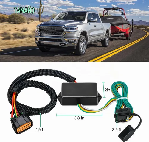 Vista 6 de briidea Kit de arnés de cableado personalizado para remolque 4 pines 56420 Compatible con Hyundai Santa Fe 2019-2023, Palisade 2020-2022, Cruz