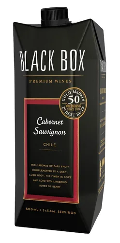 Vista 2 de Black Box Cabernet Sauvignon, Go Pack de 16.9 fl oz (500 ml)