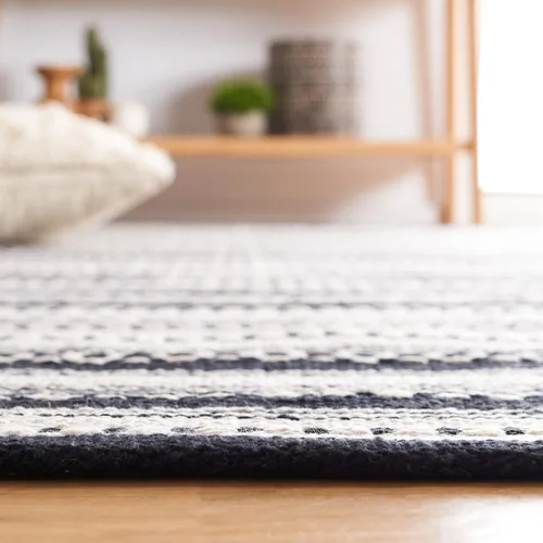 Vista 7 de SAFAVIEH Montauk Collection - Alfombra de pasillo de 9 pies, color negro y marfil, diseño bohemio, ideal para zonas de alto tráfico en pasillo, baño