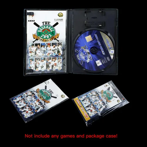 Vista 4 de ASTONEY 100 PCS Resealable Sleeve OPP Plastic Bags for Sony PS2 Game Case, Game Case Protective Sleeve