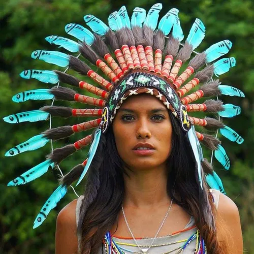 Vista 28 de Novum Crafts Tocado de plumas Inspirado en indios nativos americanos Elige