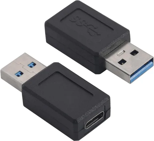 Vista 6 de Adaptador USB 3.0 macho a macho tipo C, convertidor USB A a USB C, datos de soporte y carga para laptop, disco duro, teléfonos móviles