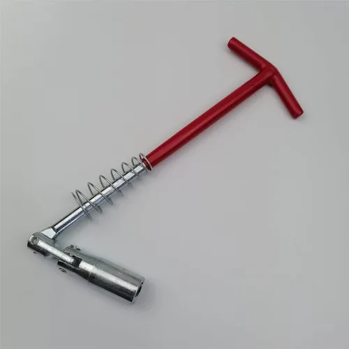 Vista 9 de Llave de bujía de 5/8 pulgadas (16 mm), mango largo extendido, llave universal de enchufe de bujía con mango en T, removedor e instalador de enchufe