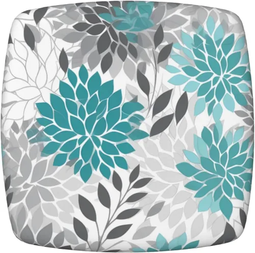 Vista 15 de Fundas de asiento cuadradas para silla de comedor con girasoles azules vintage, de 16.9 pulgadas, dos piezas, funda de cojín elástica ajustable