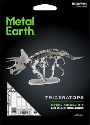 Vista 5 de Metal Earth Triceratops Skeleton 3D Metal Modelo Kit Fascinaciones