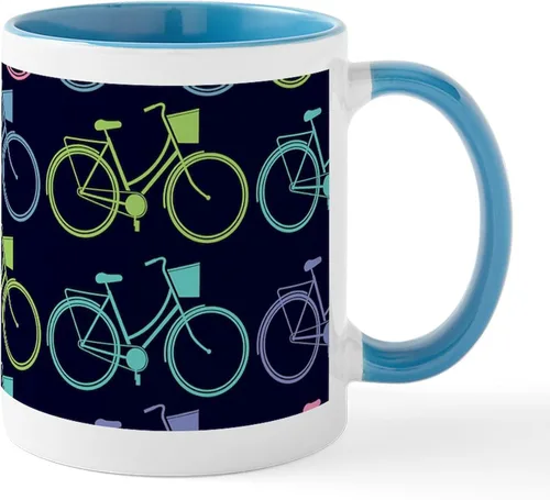 Vista 21 de CafePress Bicycle Bike Riding 11 Oz Ceramic Mug 11 oz (325 ml) Ceramic Coffee Mug
