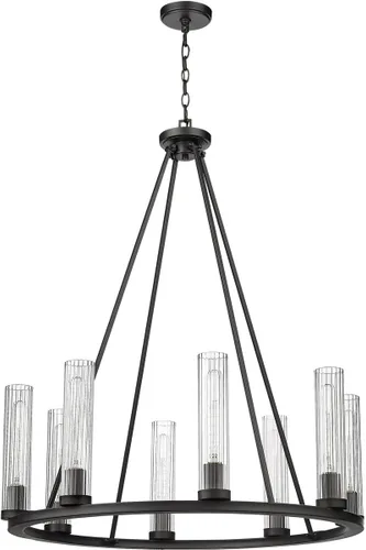 Vista 7 de Z-Lite 3031-8BRZ Beau Candelabro, 8 luces 480 vatios totales, bronce