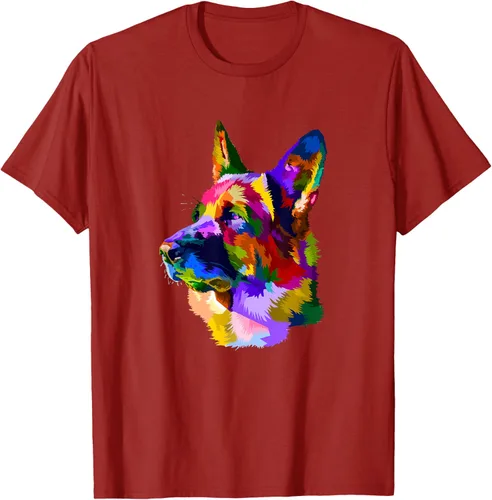 Vista 68 de Camiseta para dueño de perro de pastor alemán, Negro