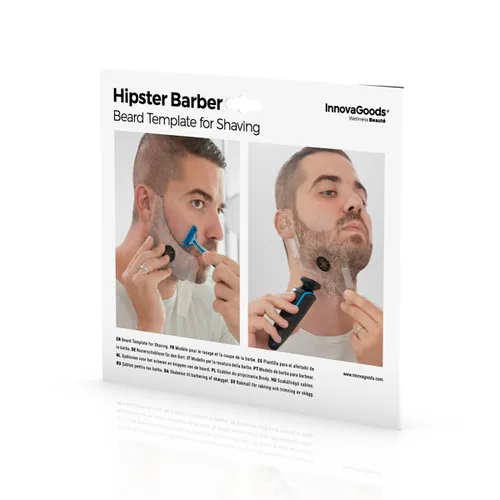 Vista 7 de Plantilla para Afeitado de Barba Hipster Barber InnovaGoods