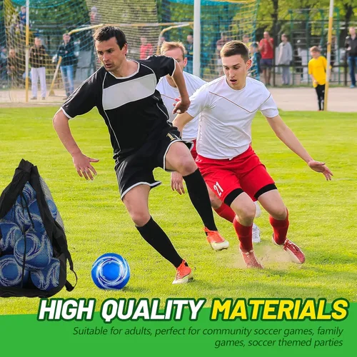 Vista 5 de Realspring 12 Pcs Soccer Balls Bulk, 2026 World Soccer Balls with Pump Needle Storage Bag for Outdoor Youth Training Practice Club Game Outside