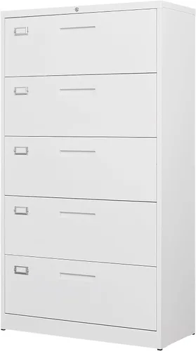 Vista 24 de Letaya Archivador de 2 cajones con cerradura, archivador lateral de metal para oficina en casa, tamaño carta/legal/A4
