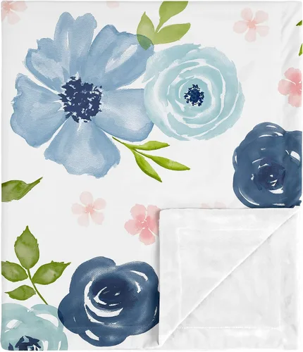 Vista 10 de Sweet Jojo Designs Manta suave para bebé (rosa/gris bohemio floral) para niñas, bebés, recién nacidos, niños pequeños, 30 x 36 pulgadas, manta