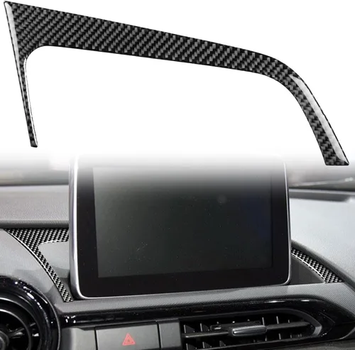 Vista 2 de ITrims Accesorios de automóvil para Mazda ND MX-5 Miata 2016-2022, pantalla de consola central, cubierta de base de salpicadero, decoración
