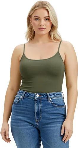 Vista 149 de Emmalise Camisola larga casual básica para mujer, con tirantes ajustables, top en capas