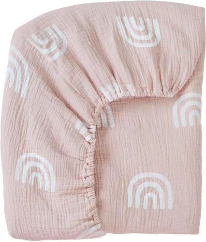 Vista 22 de Meracorallo Sábana bajera de muselina para cuna, 100% algodón, 28 x 52 pulgadas, suave y transpirable, para colchones estándar de cuna y niños
