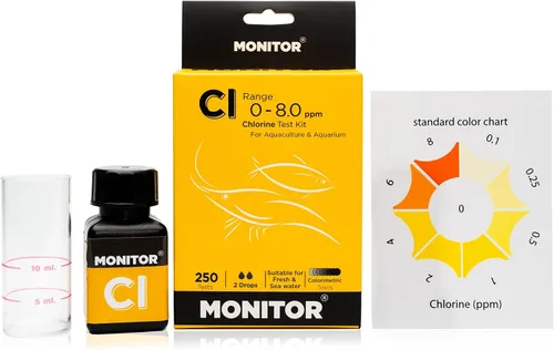 Vista 4 de Monitor de prueba de cloro KIT (250 pruebas) - Monitorear la calidad del agua de acuarios y acuicultura