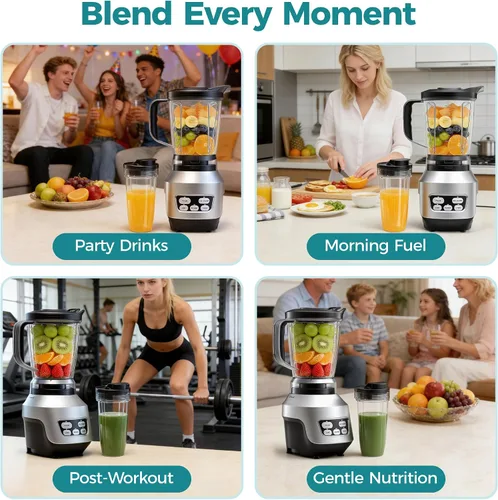 Vista 7 de OLIXIS Smoothie Blender for Kitchen, Personal Blender