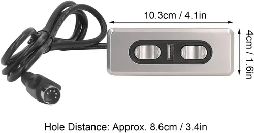 Vista 2 de AYNEFY Controlador de sofá eléctrico, controlador de sofá eléctrico de doble motor, controlador reclinable con puerto de carga USB, botón y silla