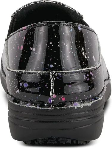 Vista 4 de Spring Step Zapatos de trabajo Manila para mujer, negro Multi charol