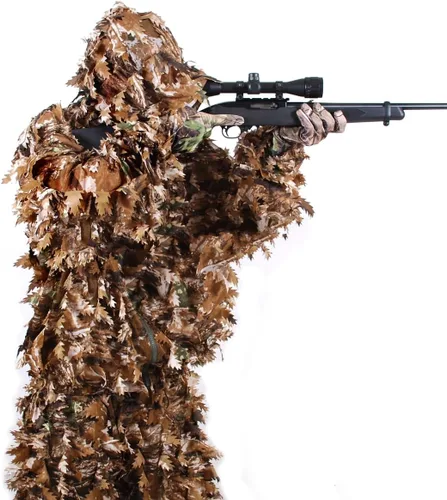 Vista 8 de Arcturus 3D Leafy Ghillie Suit™, traje con camuflaje de hojas. Madera dura para todas las estaciones