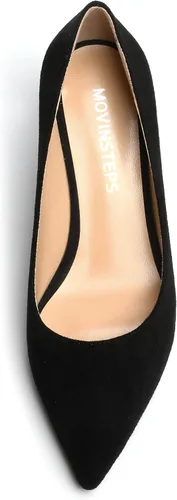 Vista 5 de Zapatos de tacón bajo con cuña para mujer, con puntera puntiaguda, de 2 pulgadas