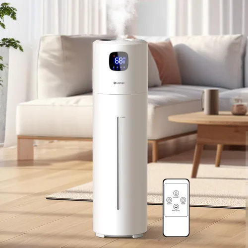 Vista 9 de Akeshan Humidificadores Grandes para Dormitorio, 9L/2.5Gal Ultrasónico de Niebla Fría, Relleno Superior Fácil de Limpiar con Velocidad de Niebla