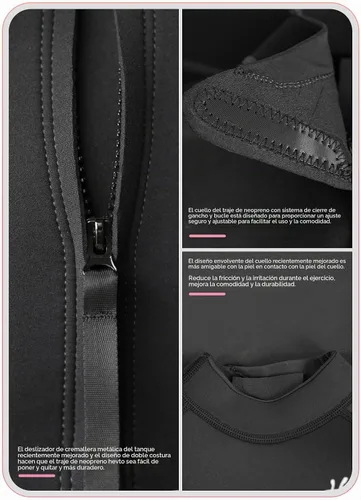 Vista 4 de Hevto Kids Wetsuit 3/2mm Neoprene Full Suit Back Zip for Girls