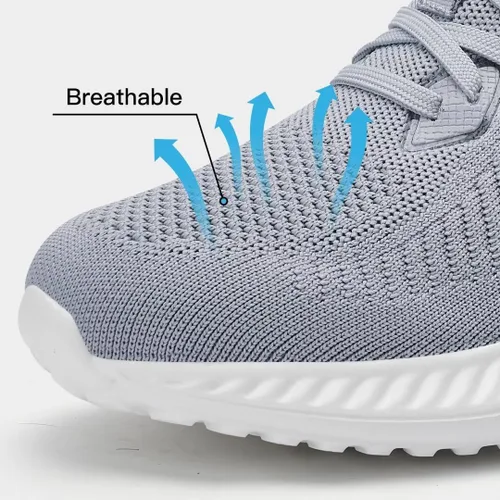 Vista 4 de Akk Zapatos deportivos para caminar para hombre, para correr, tenis para entrenamiento, atletismo, gimnasio, sin cordones, cómodos, transpirables