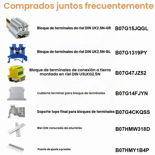Vista 7 de Erayco 20 piezas de riel DIN ranurado de aluminio RoHS 7.5 "pulgadas de largo 1.378 in de ancho 0.295 in de alto