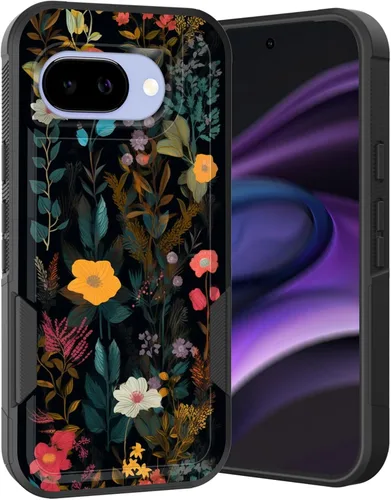Vista 183 de Funda para Pixel 6A, Híbrida de Doble Capa de Servicio Pesado Resistente a Prueba de Golpes PC Duro + Funda Protectora de Silicona Suave para Google