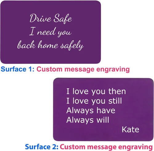 Vista 56 de Tarjeta personalizada con foto y/o texto grabado cartera Love Insert Card
