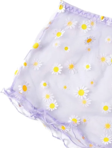 Vista 5 de Springcmy Conjunto de lencería sexy de 2 piezas para mujer, con malla de encaje, ropa de noche, brasier y ropa