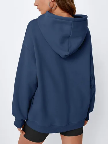 Vista 4 de EFAN Sudaderas con capucha de gran tamaño para mujer, sudaderas de forro polar con capucha, suéteres casuales y cómodos de moda de otoño 2025