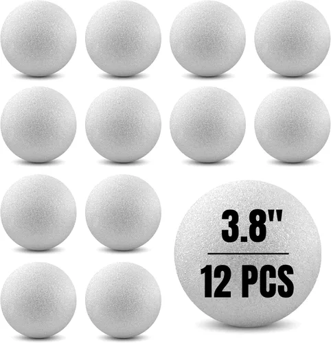 Vista 33 de Hygloss Bolas redondas de espuma para manualidades 6 piezas de espuma blanca de 3.8 pulgadas (XPS) para artes, pequeñas bolas de espuma