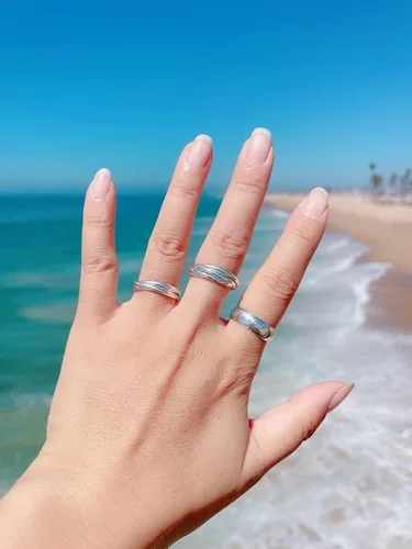 Vista 4 de MINDDHA Anillos de plata de ley, anillos de plata entrelazados, anillo de triple fila, anillo de cinco filas, Navidad, San Valentín, cumpleaños, día