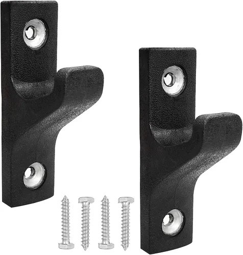 Vista 2 de Luwint Soporte de barra horizontal montado en la pared, estante de almacenamiento de 1 bar/2 barras Negro