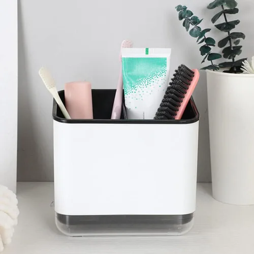 Vista 5 de KeFanta Organizador de Fregadero para Encimera, Portaesponjas para Fregadero de Cocina, Soporte para Esponja y Cepillo de Platos, Organizador