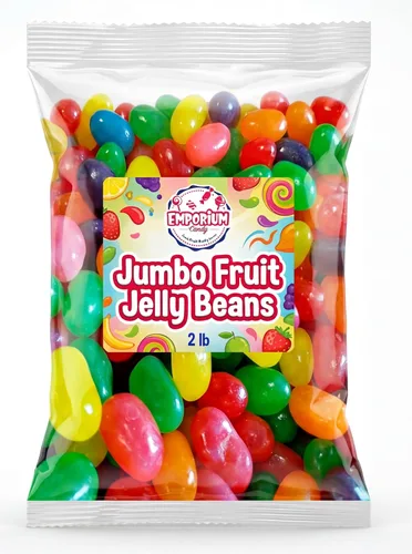 Vista 3 de Gomitas de frutas surtidas de 2 libras a granel Jumbo extra grandes