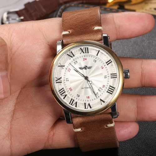 Vista 4 de Hemsut - Correa de reloj de cuero, correa de reloj de cuero Horween para hombre de 18, 19, 20, 21, 22, 0.945in, liberación rápida, hecha a mano