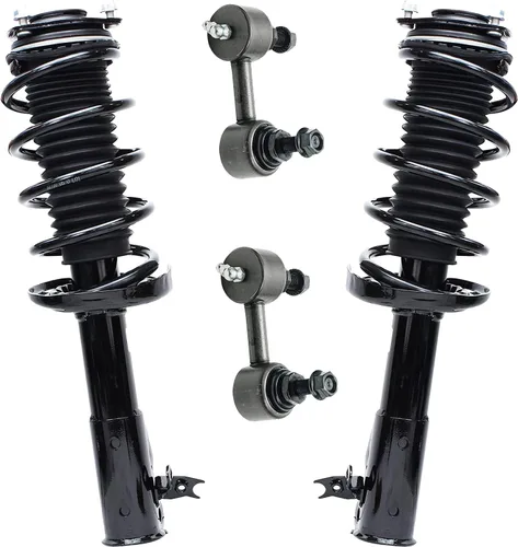 Vista 75 de Detroit Axle - Kit de 4 piezas RWD Puntales Delanteros Barras Estabilizadoras para Ford F-150 2021 2022 2023 2024, 2 Puntales con Resorte Helicoidal