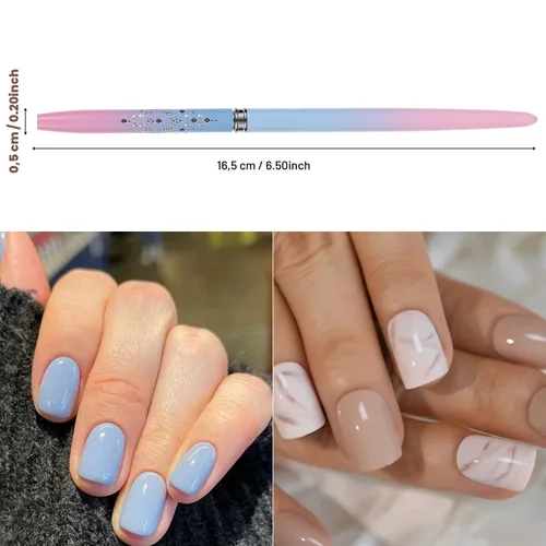 Vista 7 de Cepillos de limpieza de uñas, cepillos de uñas para limpiar errores de esmalte en las cutículas, cepillo de uñas resistente a acetona, cepillos