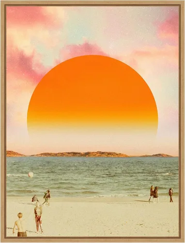Vista 12 de Amanti Art Framed Canvas Wall Art 24x18 Retro Dreamscape II by Victoria Barnes, Framed Wall Art Canvas, Beach Artwork, Traditional Decor, Medium