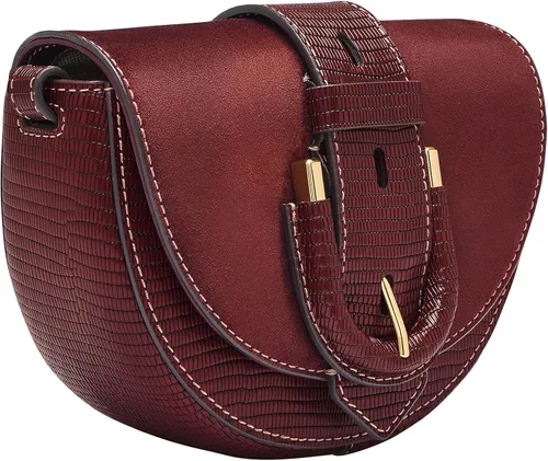 Vista 4 de Fossil Bolso bandolera Harwell de cuero con solapa pequeña para mujer