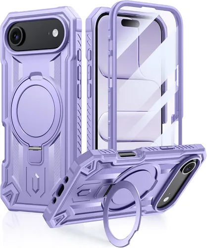 Vista 29 de FNTCASE Funda para iPhone Air Phone Case: Compatible con MagSafe Protector de pantalla integrado Soporte con grado militar a prueba de caídas