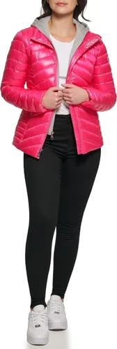 Vista 2 de GUESS Chaqueta ligera y plegable para mujer, acolchada, de transición
